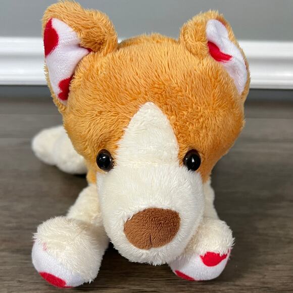 MTY International Corgi‎ Puppy with Heart Paws Plush - Picture 1 of 5
